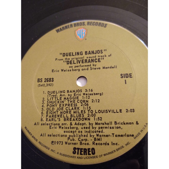 Dueling Banjos Record LP Deliverance Original Movie Soundtrack 1972 BS 2683 - Picture 6 of 8